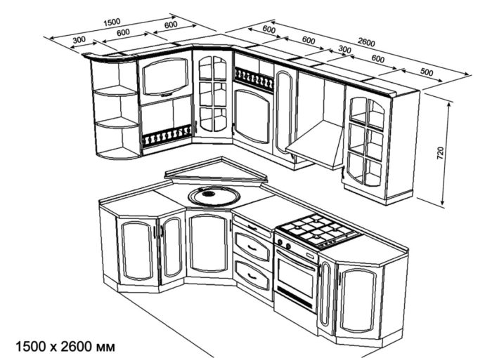 Как оформить угловую кухню с мойкой в углу – современный дизайн и планировка