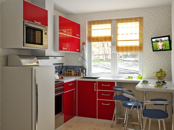 Идеи дизайна маленькой кухни - 70 фото