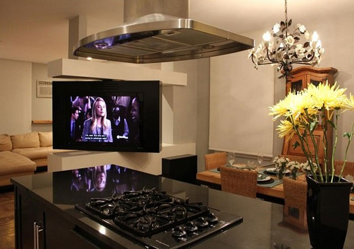 Как выбрать телевизор для кухни и куда его повесить - 55 фото-идей
