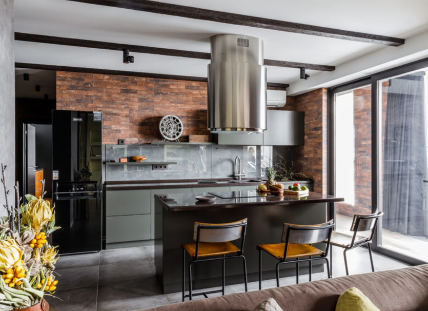 Дизайн кухни гостиной в частном доме - современные идей (70 фото)