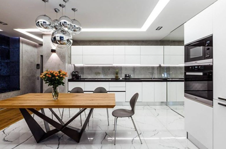 Кухня в стиле хай тек - современный дизайн интерьера